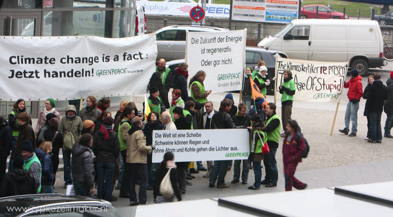 Demonstratie bij internationale klimaatconferentie Berlijn