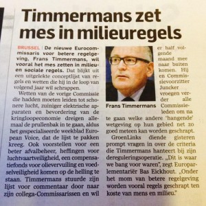 Doet Timmermans eindelijk  iets goeds, Twitteren Corbey en haar Groen Linkse companen ' schande schande' 