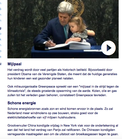 Leugenfabriek BV Nu.nl verkoopt de PR met John Kerry van Globe International die net als Hitler met een kind op de foto moet