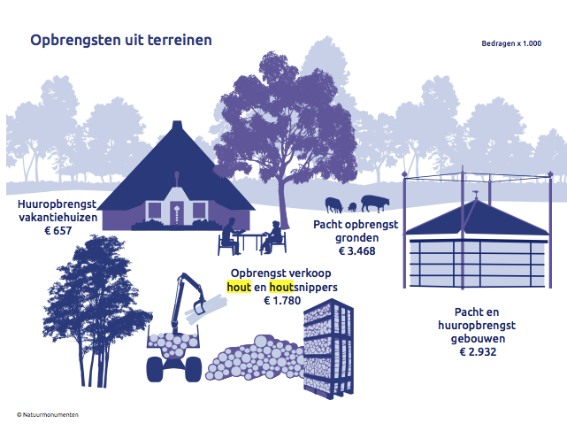 Sinds 2014 kapt Natuurmonumenten structureel meer bos om de houtopbrengst op te schroeven. In 2018 moet dat 3 miljoen euro opleveren