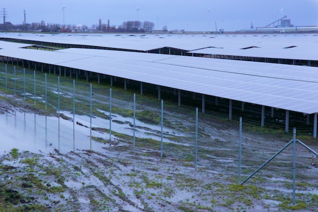 Het 'zonnepark' bij Delfzijl dat die in Ameland overtreft