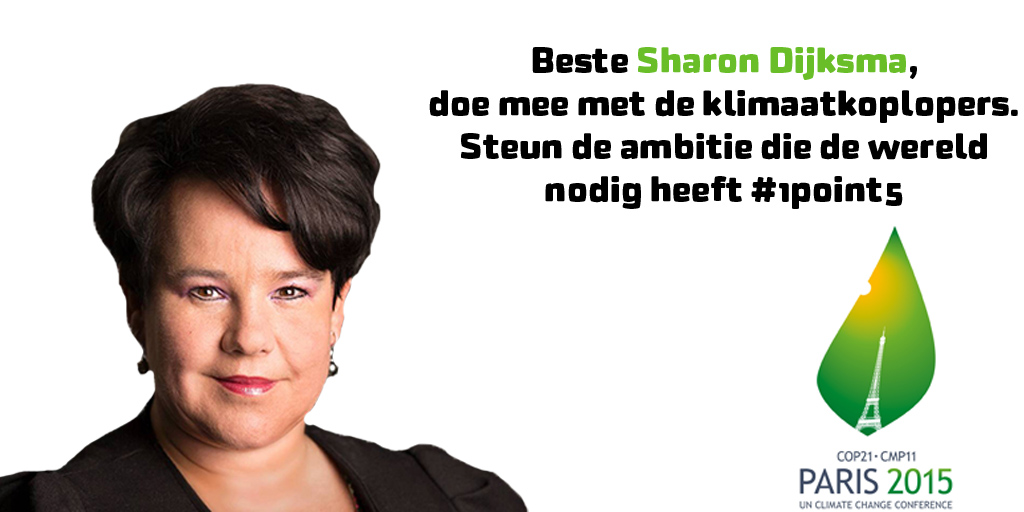 Sharon Dijksma klimaatkoplopers