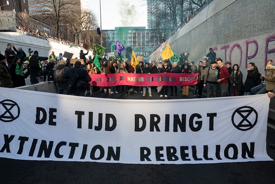 The,Hague,the,Netherlands.01-28-2023.extinction,Rebellion,Protested,By,Blocking,The,A12,Highway