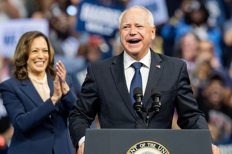 Governor,Of,Minnesota,Tim,Walz,Speaks,At,The,Rally,In