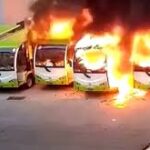 electric buses on fire