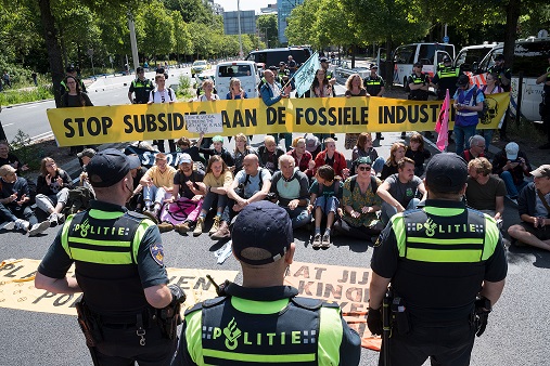 07062022.the,Hague,,the,Netherlands,Extinction,Rebellion,Protest.protesters,Blocking,The,A12