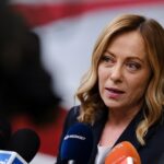 Italy’s,Prime,Minister,Giorgia,Meloni,Gives,A,Presser,During,The