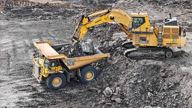 Work,Of,Trucks,And,The,Excavator,In,An,Open,Pit