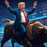 A,Jubilant,And,Victorious,Donald,Trump,Riding,A,Bucking,Bull